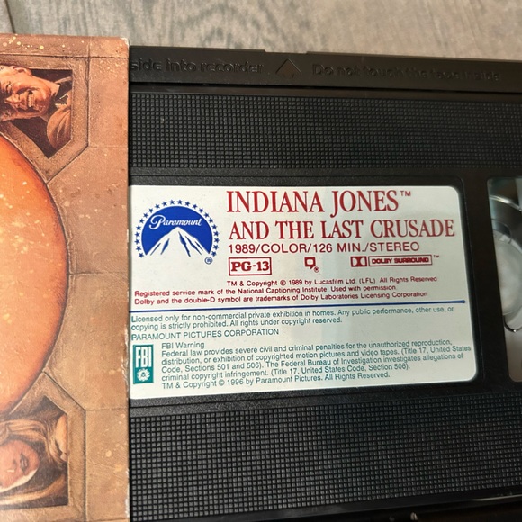 Indiana Jones trilogy VHS boxed set trilogy collector’s edition raiders lost ark - Picture 11 of 13